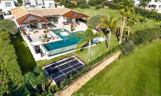 Contemporary mediterranean luxury villa for sale, frontline golf in a prestigious golf community of Nueva Andalucía, Marbella 801932 