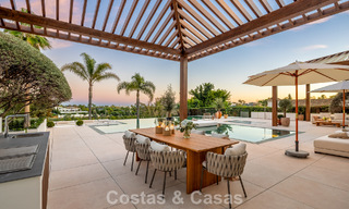 Contemporary mediterranean luxury villa for sale, frontline golf in a prestigious golf community of Nueva Andalucía, Marbella 801934 
