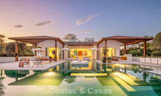 Contemporary mediterranean luxury villa for sale, frontline golf in a prestigious golf community of Nueva Andalucía, Marbella 801936 