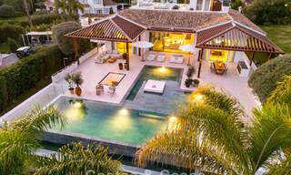 Contemporary mediterranean luxury villa for sale, frontline golf in a prestigious golf community of Nueva Andalucía, Marbella 801939 