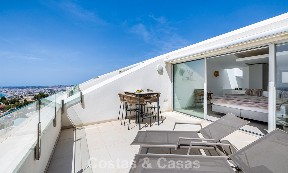 Bright and modern duplex penthouse with frontal open sea views for sale in Benalmádena, Costa del Sol 802188