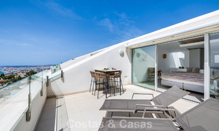 Bright and modern duplex penthouse with frontal open sea views for sale in Benalmádena, Costa del Sol 802188 