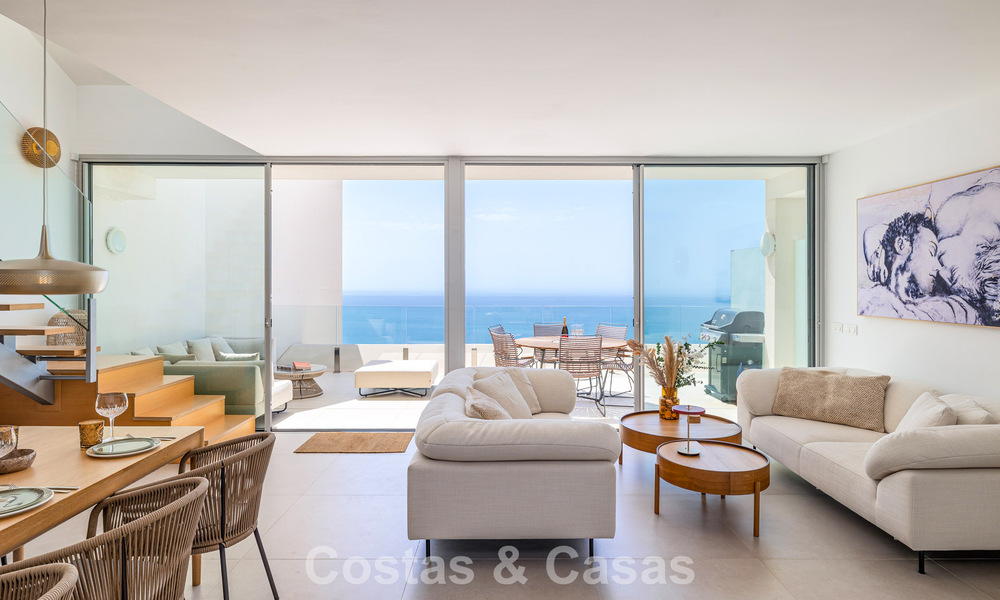 Bright and modern duplex penthouse with frontal open sea views for sale in Benalmádena, Costa del Sol 802198