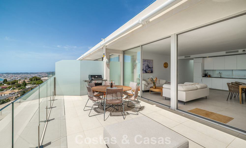 Bright and modern duplex penthouse with frontal open sea views for sale in Benalmádena, Costa del Sol 802206