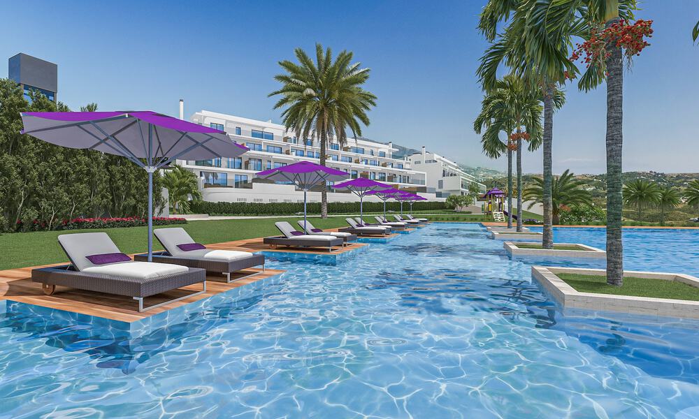 Modern corner apartment in exclusive boutique resort with panoramic sea views close to La Cala de Mijas, Costa del Sol 802147