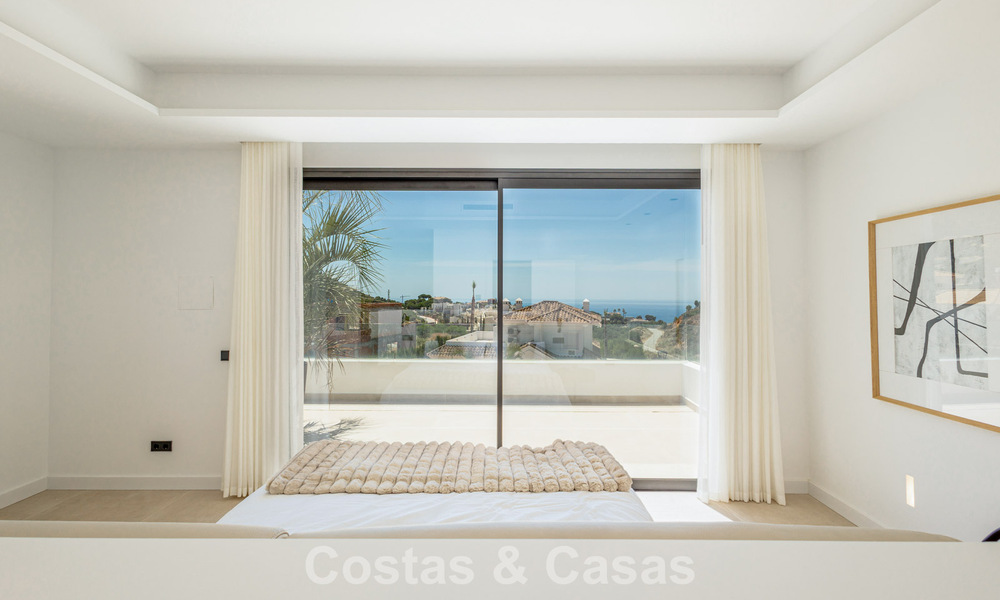 Newly built contemporary luxury villa with sea views for sale in Mijas, Costa del Sol 802159