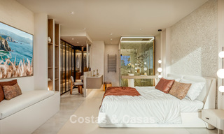 Modernised beachfront apartment with uninterrupted panoramic sea views for sale on the New Golden Mile, Marbella - Estepona 802517 