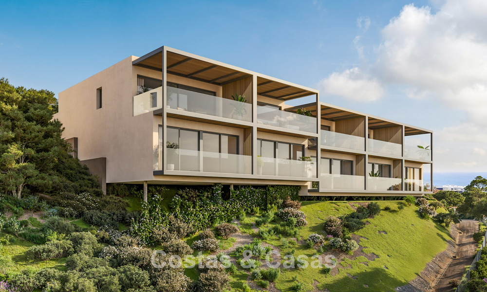Innovative semi-detached villas with sea views for sale in a sought-after residential area in Fuengirola, Costa del Sol 802627