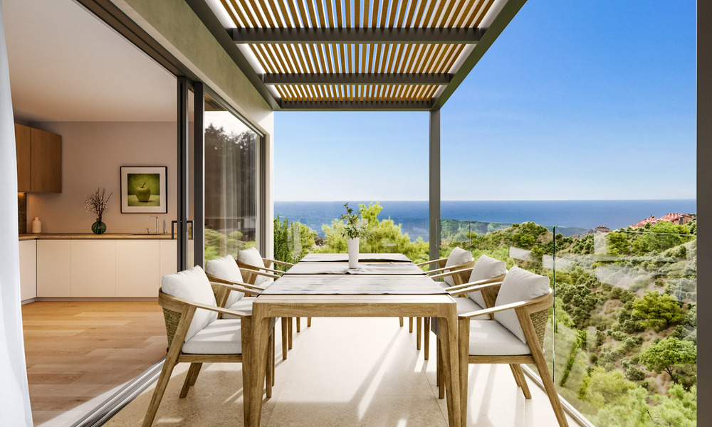 Innovative semi-detached villas with sea views for sale in a sought-after residential area in Fuengirola, Costa del Sol 802629