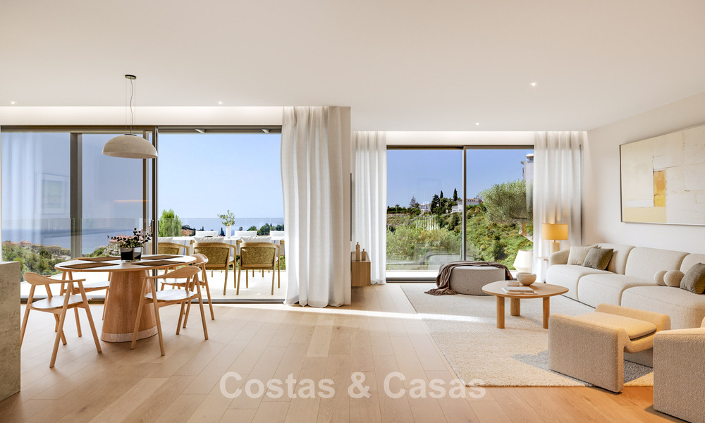 Innovative semi-detached villas with sea views for sale in a sought-after residential area in Fuengirola, Costa del Sol 802630