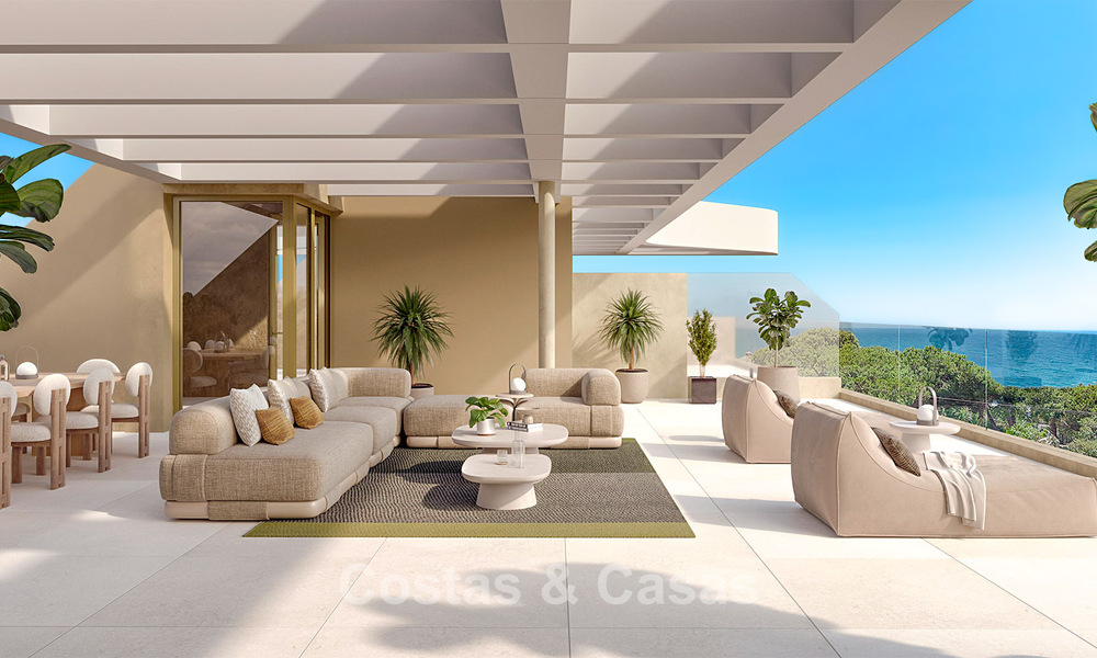 Modern new-build apartments walking distance to the beach with panoramic sea views for sale in La Cala de Mijas, Costa del Sol 802948