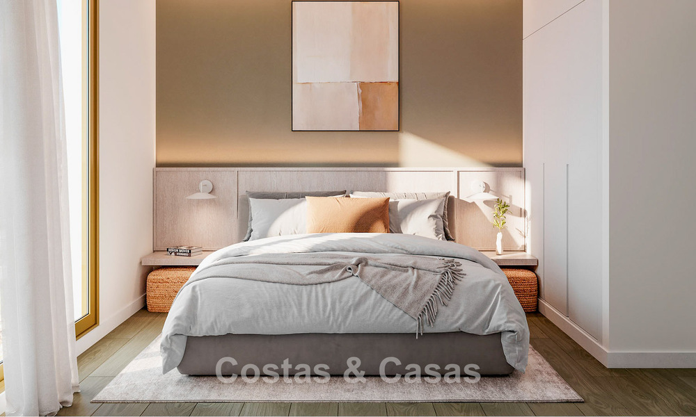 Modern new-build apartments walking distance to the beach with panoramic sea views for sale in La Cala de Mijas, Costa del Sol 802954