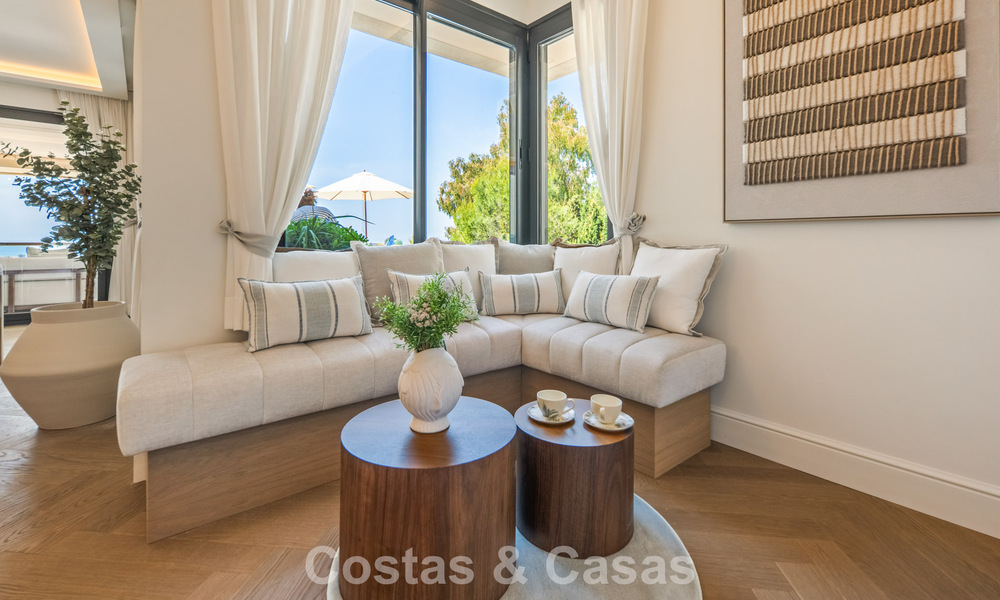 Exclusive, modern duplex penthouse with panoramic sea views for sale in Nueva Andalucía, Marbella 803074