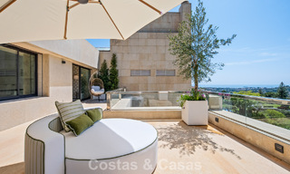 Exclusive, modern duplex penthouse with panoramic sea views for sale in Nueva Andalucía, Marbella 803102 