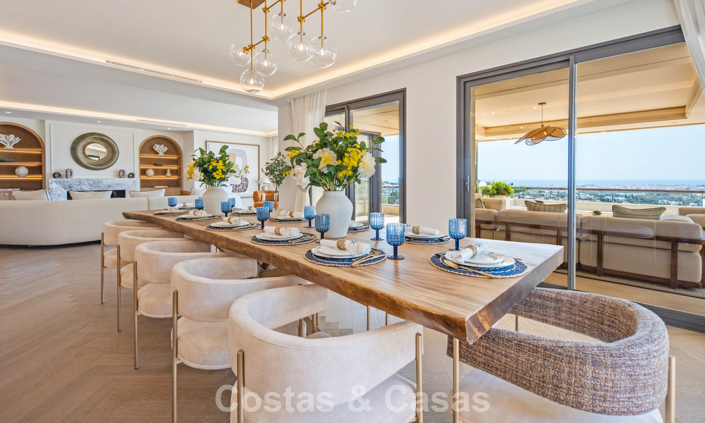 Exclusive, modern duplex penthouse with panoramic sea views for sale in Nueva Andalucía, Marbella 803110