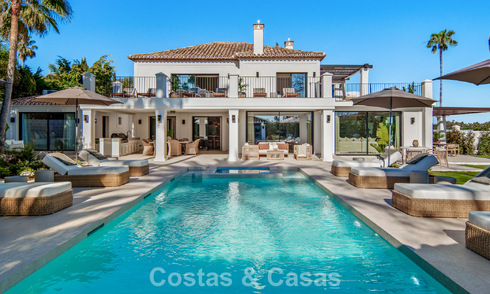 Luxurious mediterranean villa for sale, frontline golf in a prestigious urbanisation in Nueva Andalucía, Marbella 803333