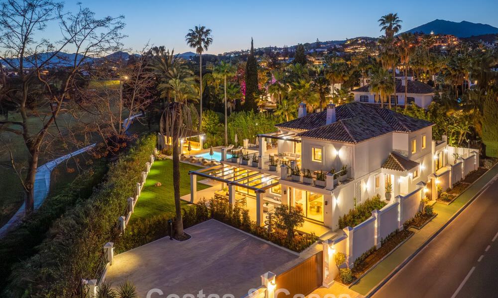 Luxurious mediterranean villa for sale, frontline golf in a prestigious urbanisation in Nueva Andalucía, Marbella 803335