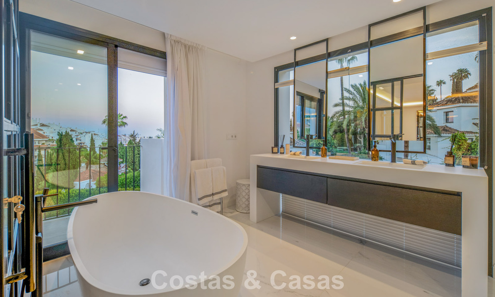 Elegant luxury villa with contemporary mediterranean architecture for sale in Nueva Andalucía’s Golf Valley, Marbella 803406