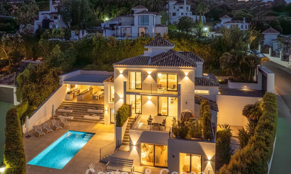 Elegant luxury villa with contemporary mediterranean architecture for sale in Nueva Andalucía’s Golf Valley, Marbella 803414