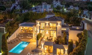 Elegant luxury villa with contemporary mediterranean architecture for sale in Nueva Andalucía’s Golf Valley, Marbella 803414 