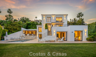 Elegant luxury villa with contemporary mediterranean architecture for sale in Nueva Andalucía’s Golf Valley, Marbella 803415 