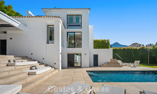 Elegant luxury villa with contemporary mediterranean architecture for sale in Nueva Andalucía’s Golf Valley, Marbella 803421 