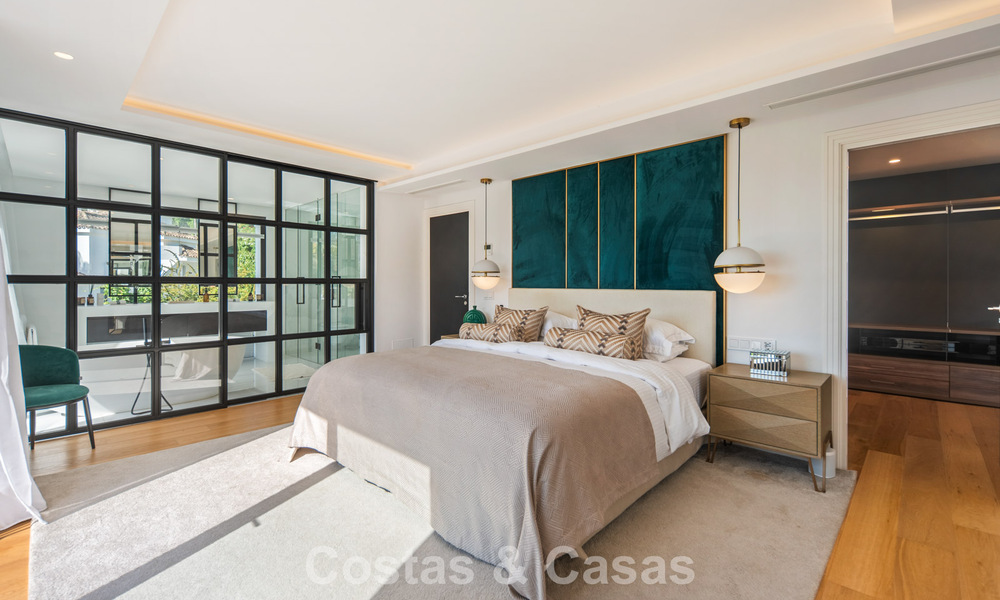 Elegant luxury villa with contemporary mediterranean architecture for sale in Nueva Andalucía’s Golf Valley, Marbella 803432