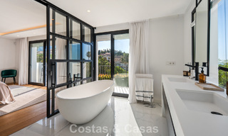 Elegant luxury villa with contemporary mediterranean architecture for sale in Nueva Andalucía’s Golf Valley, Marbella 803434 