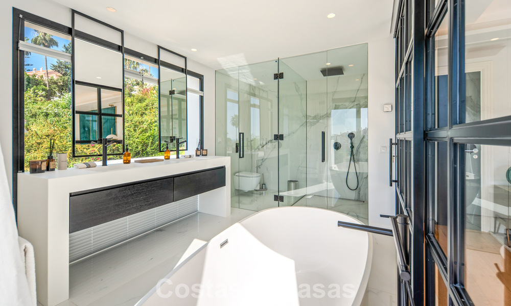 Elegant luxury villa with contemporary mediterranean architecture for sale in Nueva Andalucía’s Golf Valley, Marbella 803436