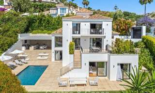 Elegant luxury villa with contemporary mediterranean architecture for sale in Nueva Andalucía’s Golf Valley, Marbella 803469 