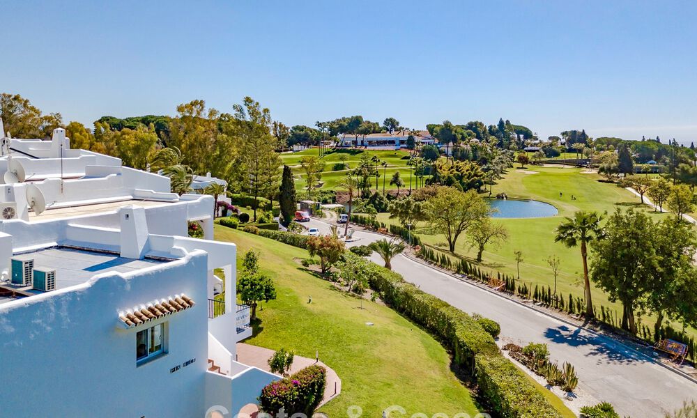 Renovated semi-detached home with frontline golf views for sale in Aloha, Nueva Andalucia, Marbella 803133