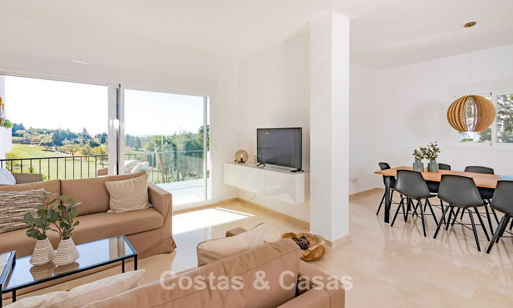 Renovated semi-detached home with frontline golf views for sale in Aloha, Nueva Andalucia, Marbella 803134