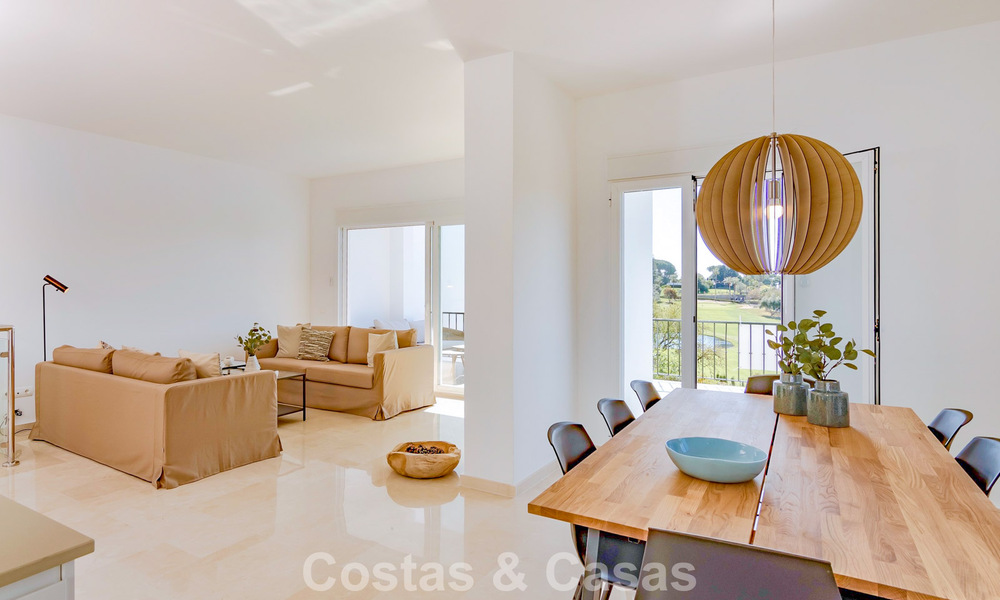 Renovated semi-detached home with frontline golf views for sale in Aloha, Nueva Andalucia, Marbella 803137