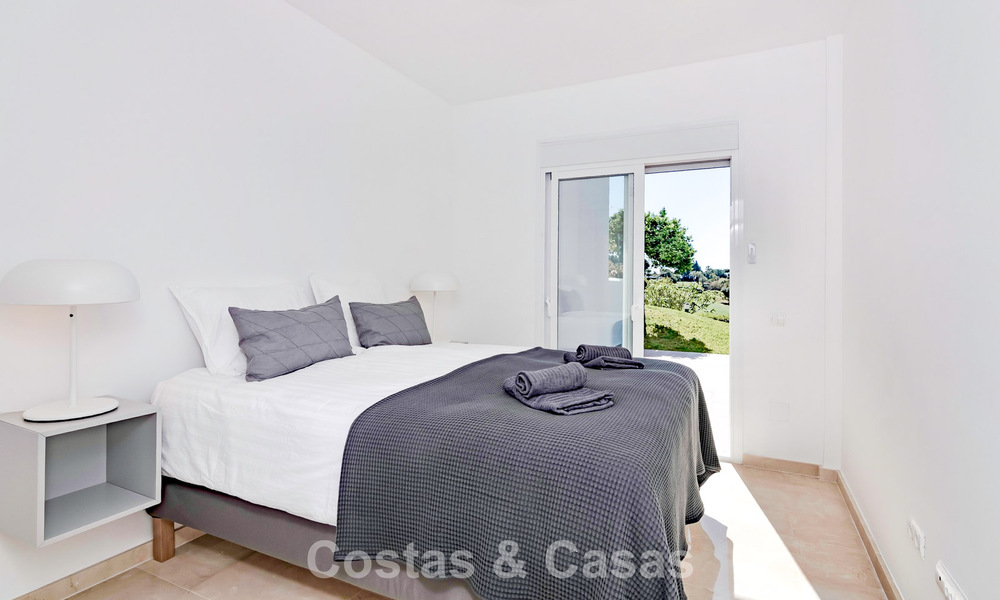 Renovated semi-detached home with frontline golf views for sale in Aloha, Nueva Andalucia, Marbella 803140