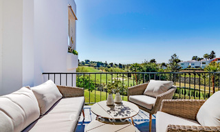 Renovated semi-detached home with frontline golf views for sale in Aloha, Nueva Andalucia, Marbella 803149 