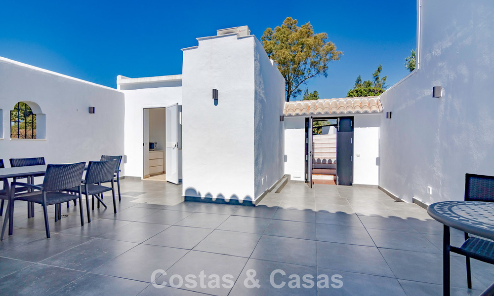 Renovated semi-detached home with frontline golf views for sale in Aloha, Nueva Andalucia, Marbella 803152