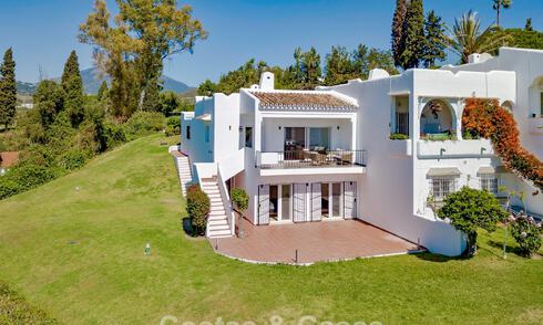 Renovated semi-detached home with frontline golf views for sale in Aloha, Nueva Andalucia, Marbella 803154
