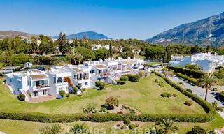 Renovated semi-detached home with frontline golf views for sale in Aloha, Nueva Andalucia, Marbella 803156 