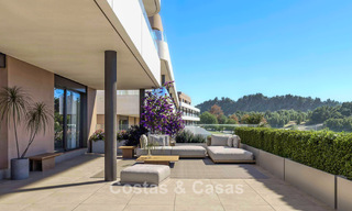 Contemporary luxury new-build apartments for sale on the golf course in Estepona 803605 