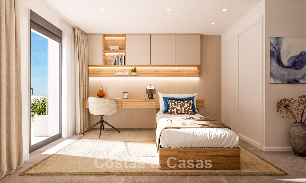 Contemporary luxury new-build apartments for sale on the golf course in Estepona 803609