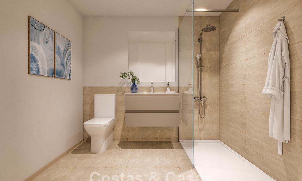 Contemporary luxury new-build apartments for sale on the golf course in Estepona 803612