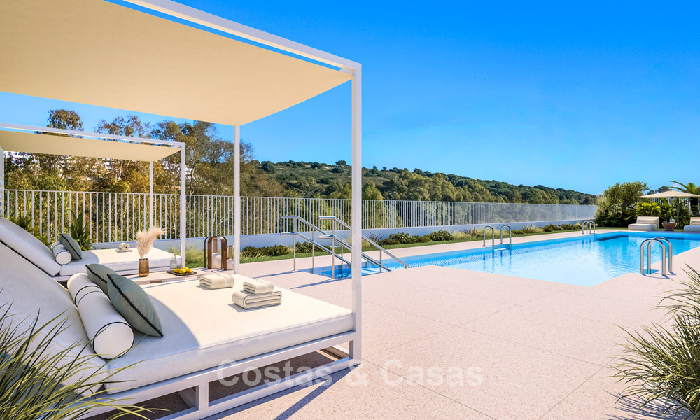 Contemporary luxury new-build apartments for sale on the golf course in Estepona 803613