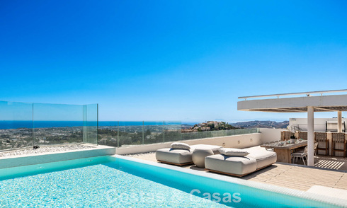 Exclusive modern duplex penthouse with panoramic sea views for sale in Marbella - Benahavís 803772