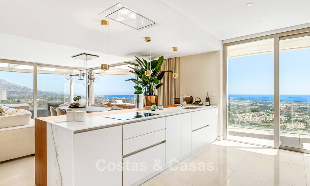 Exclusive modern duplex penthouse with panoramic sea views for sale in Marbella - Benahavís 803778