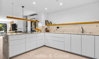 Modern Andalusian corner townhouse for sale in a sought-after gated community, frontline Aloha Golf, Nueva Andalucía, Marbella 803754 