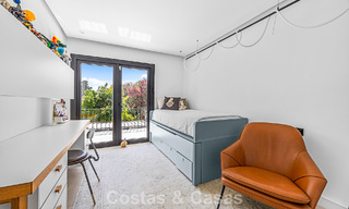 Modern Andalusian corner townhouse for sale in a sought-after gated community, frontline Aloha Golf, Nueva Andalucía, Marbella 803762 