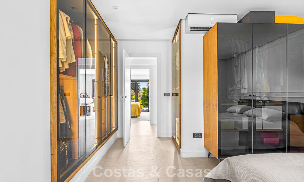 Modern Andalusian corner townhouse for sale in a sought-after gated community, frontline Aloha Golf, Nueva Andalucía, Marbella 803764
