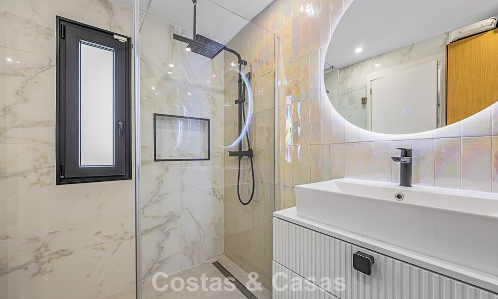 Modern Andalusian corner townhouse for sale in a sought-after gated community, frontline Aloha Golf, Nueva Andalucía, Marbella 803765