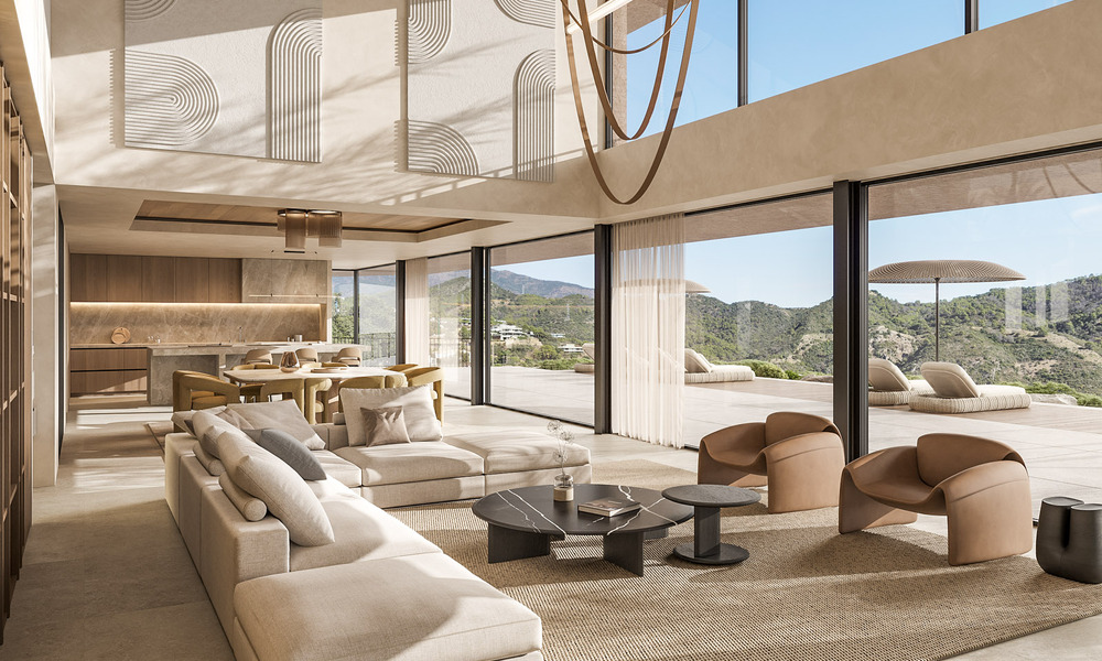 Sophisticated designer villa with panoramic sea views for sale in the hills of Marbella - Benahavís 804102