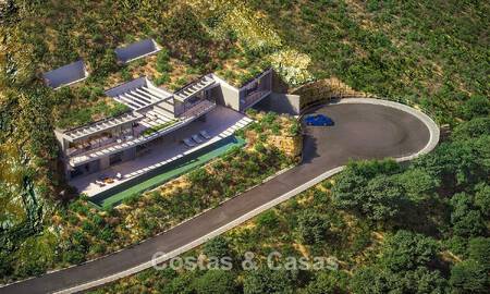 Architectural designer villa with panoramic mountain and sea views for sale in Marbella - Benahavís 804107